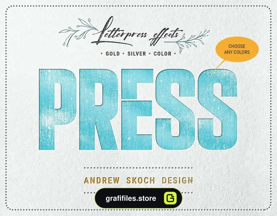 موکاپ متن و لوگو Letterpress - Text & Logo PSD Mockups