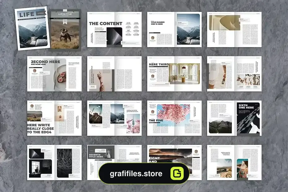 قالب ایندیزاین مجله سبک زندگی Lifestyle Indesign Template - 19