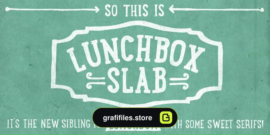 فونت انگلیسی Lunchbox Slab Ornaments