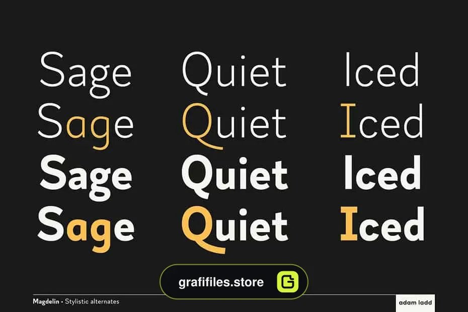 فونت انگلیسی Magdelin Font Family
