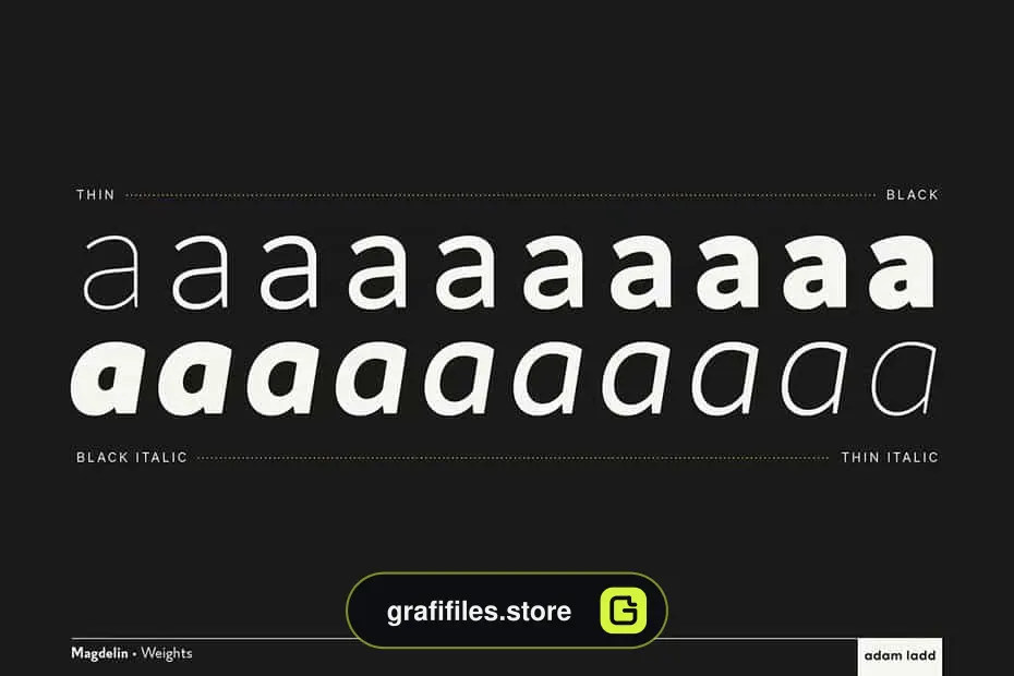 فونت انگلیسی Magdelin Font Family