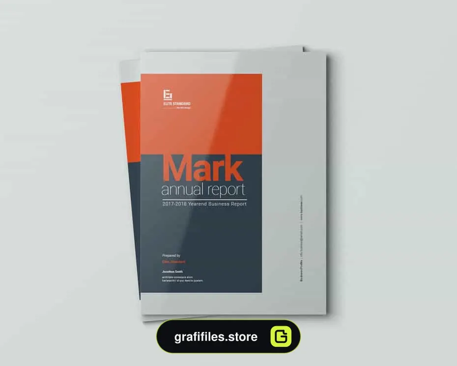 قالب ایندیزاین گزارش سالانه Mark Annual Report
