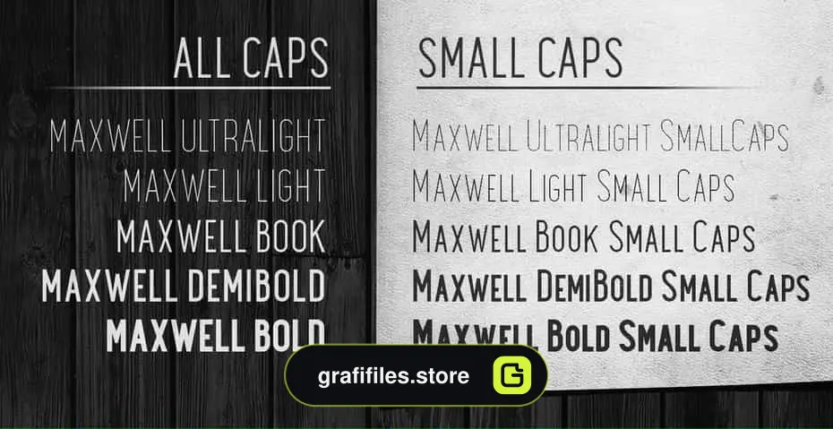 فونت انگلیسی Maxwell Sans Small Caps Bold