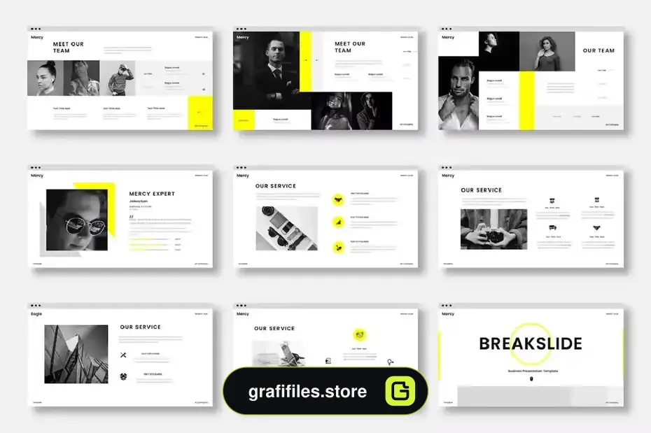 دانلود قالب پاورپوینت کسب و کار Mercy – Business PowerPoint Template - 4 قالب پاورپوینت کسب و کار Mercy - 3