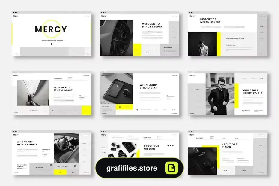 دانلود قالب پاورپوینت کسب و کار Mercy – Business PowerPoint Template - 8 قالب پاورپوینت کسب و کار Mercy - 7