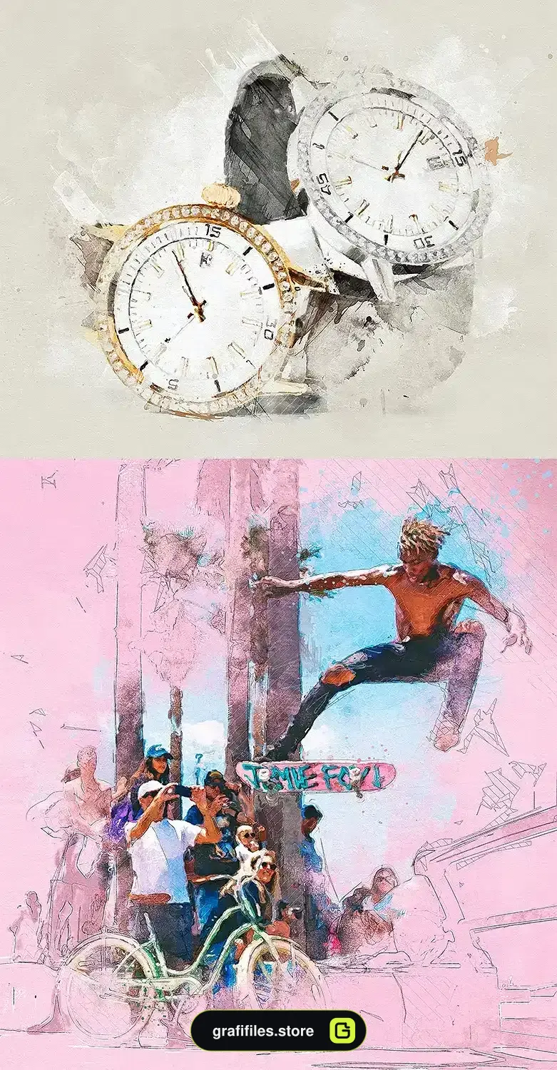 اکشن فتوشاپ Mixed Media Photoshop Action - 5