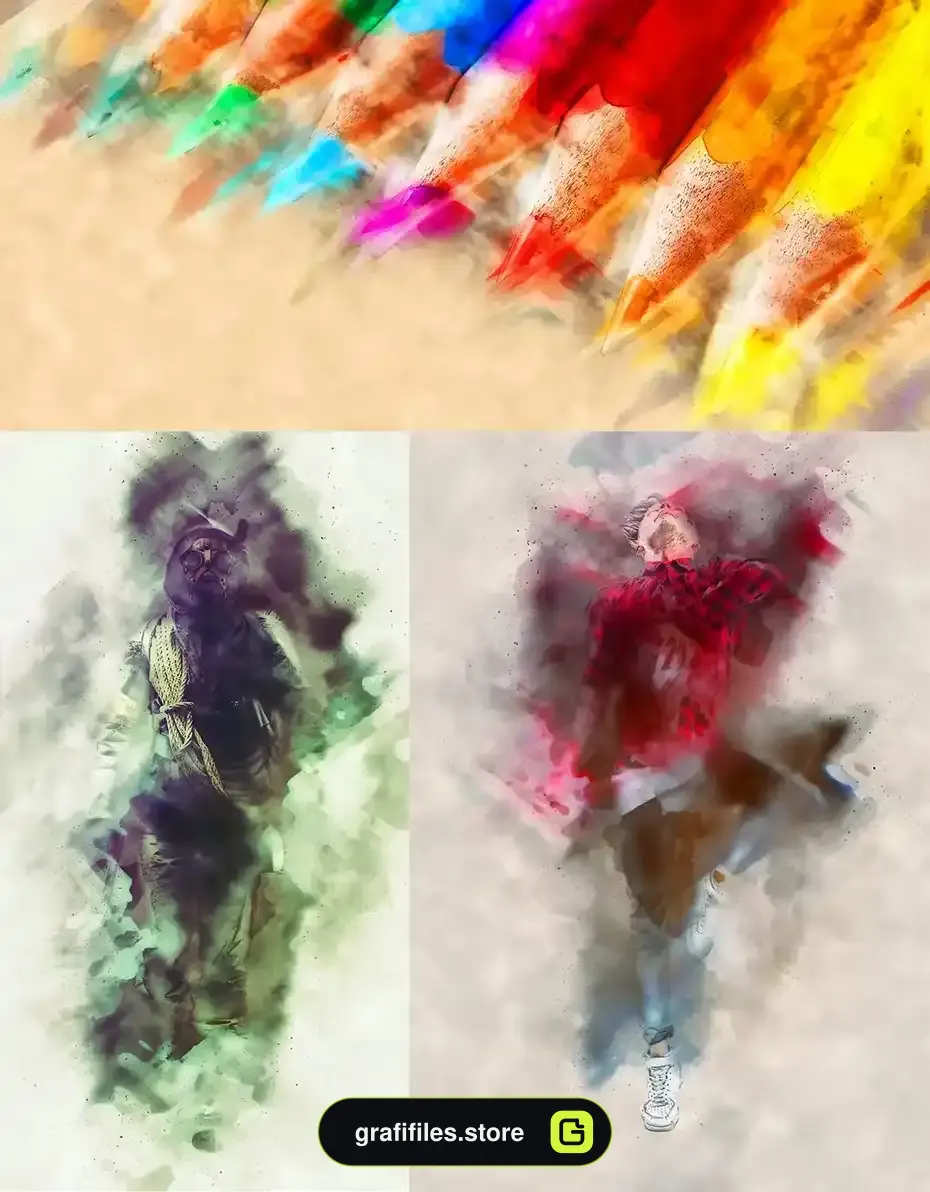 دانلود اکشن فتوشاپ افکت هنر مدرن Modern Art 4 Photoshop Action - 12 اکشن فتوشاپ افکت هنر مدرن - 11