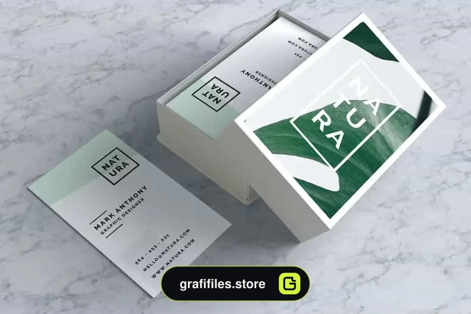 طرح لایه باز کارت ویزیت NATURA Business Card Template