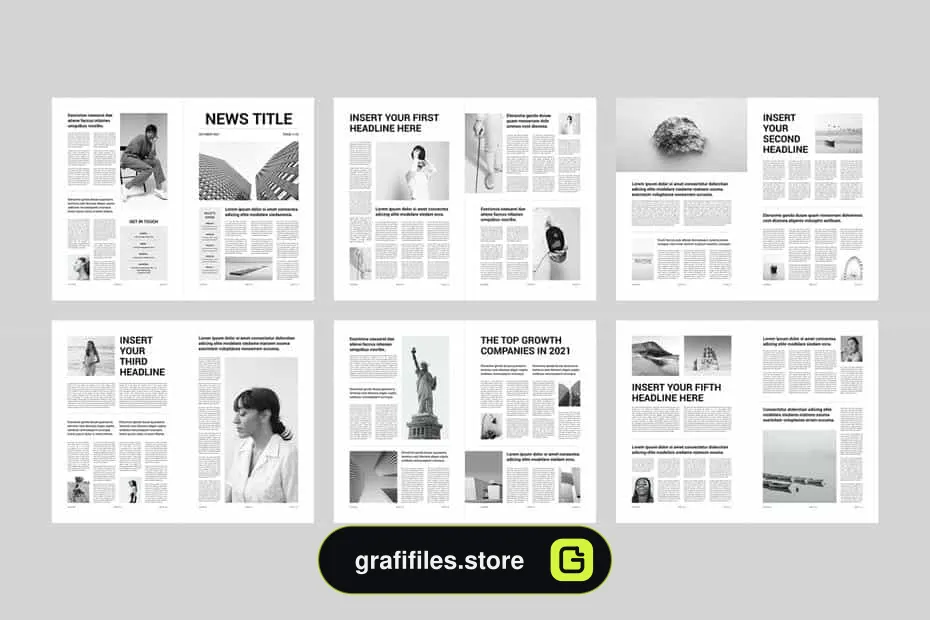 دانلود قالب آماده ورد روزنامه Newspaper | MS Word & Indesign - 1 قالب آماده ورد روزنامه Newspaper | MS Word & Indesign