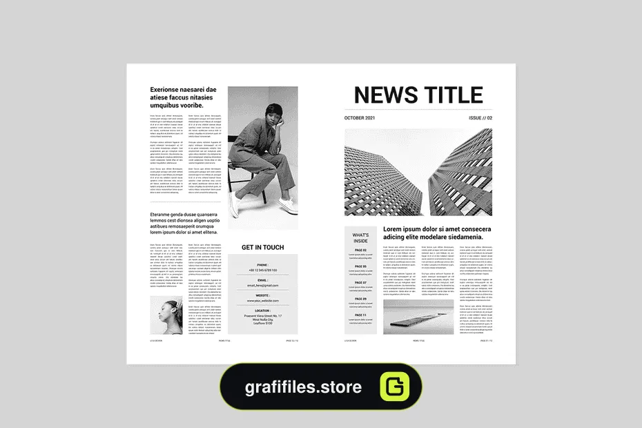دانلود قالب آماده ورد روزنامه Newspaper | MS Word & Indesign - 10 قالب آماده ورد روزنامه Newspaper - 9