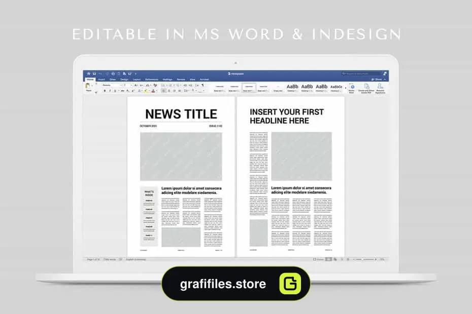 دانلود قالب آماده ورد روزنامه Newspaper | MS Word & Indesign - 12 قالب آماده ورد روزنامه Newspaper - 11