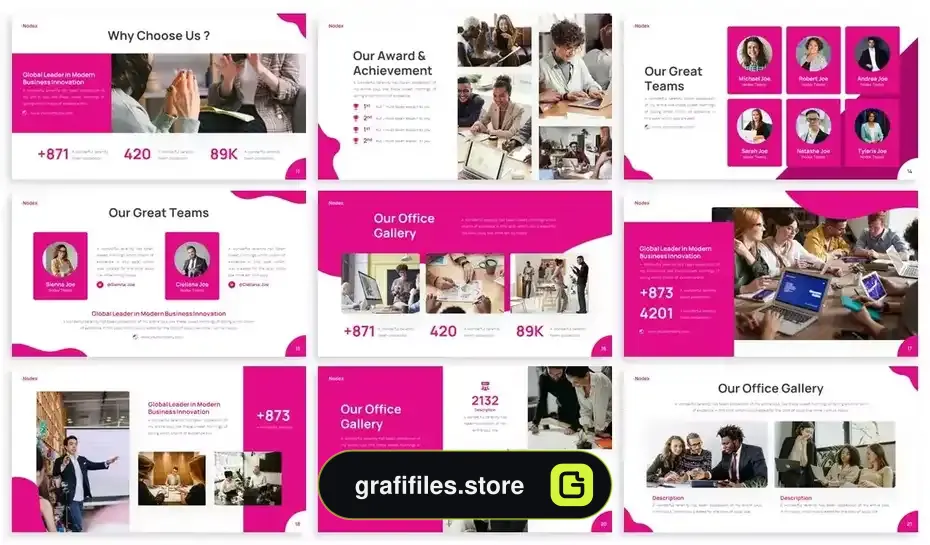 دانلود قالب پاورپوینت Nodex - Creative Agency Powerpoint Template - 6 قالب پاورپوینت Nodex - 5