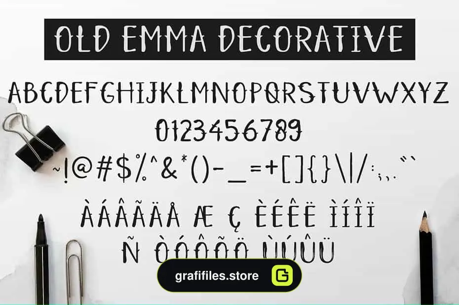 فونت انگلیسی Old Emma