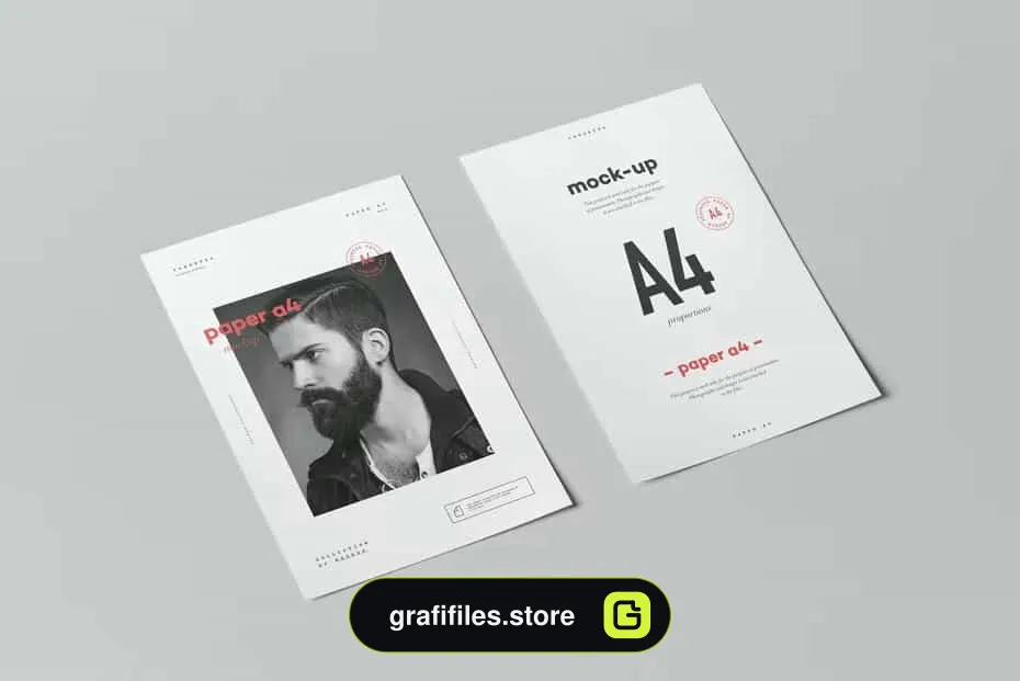 موکاپ کاغذ Paper A4 Mock-up