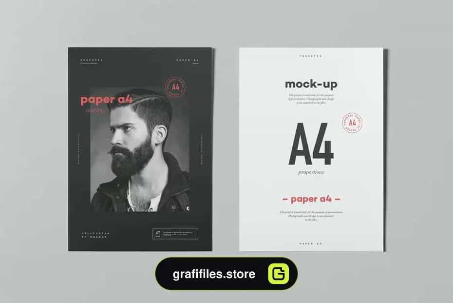 موکاپ کاغذ Paper A4 Mock-up