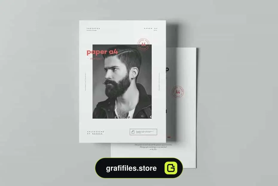 موکاپ کاغذ Paper A4 Mock-up