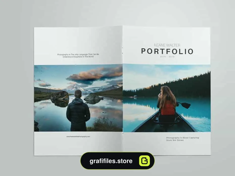 قالب ایندیزاین نمونه کار عکاسی Photography Portfolio Templete