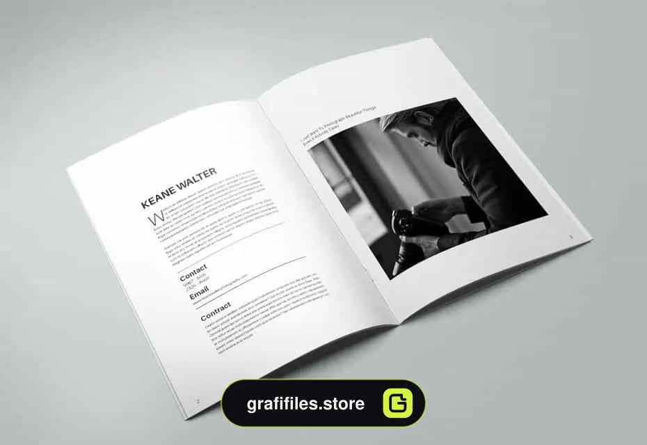 قالب ایندیزاین نمونه کار عکاسی Photography Portfolio Templete