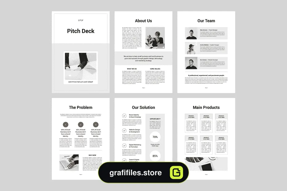 قالب آماده ورد Pitch Deck