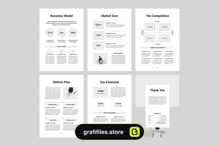 قالب آماده ورد Pitch Deck