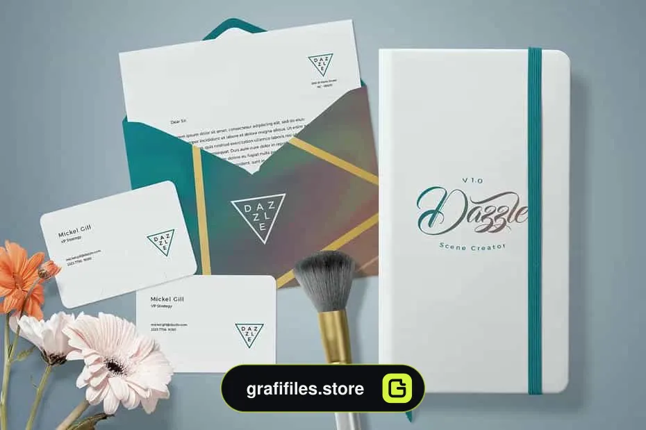 موکاپ ست اداری Premium Stationery Mockup Scenes