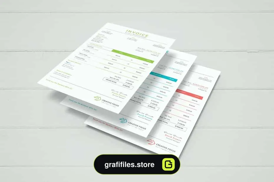 قالب آماده ورد فاکتور Printable Invoice for Microsoft Word