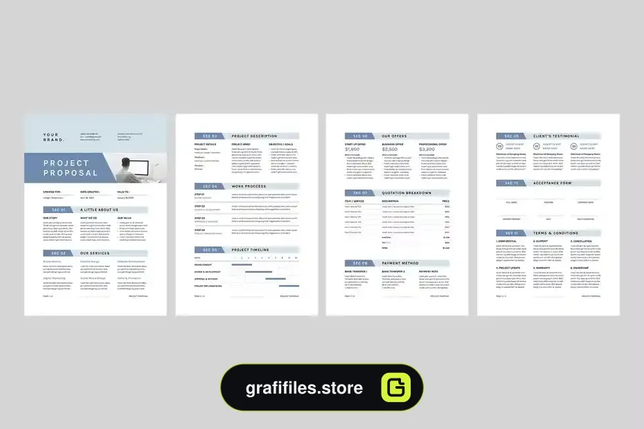 قالب ایندیزاین پروپوزال Proposal | MS Word & Indesign 6 - 5