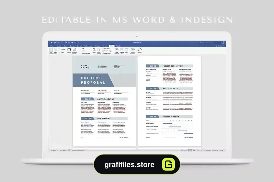 قالب ایندیزاین پروپوزال Proposal | MS Word & Indesign 6 - 7