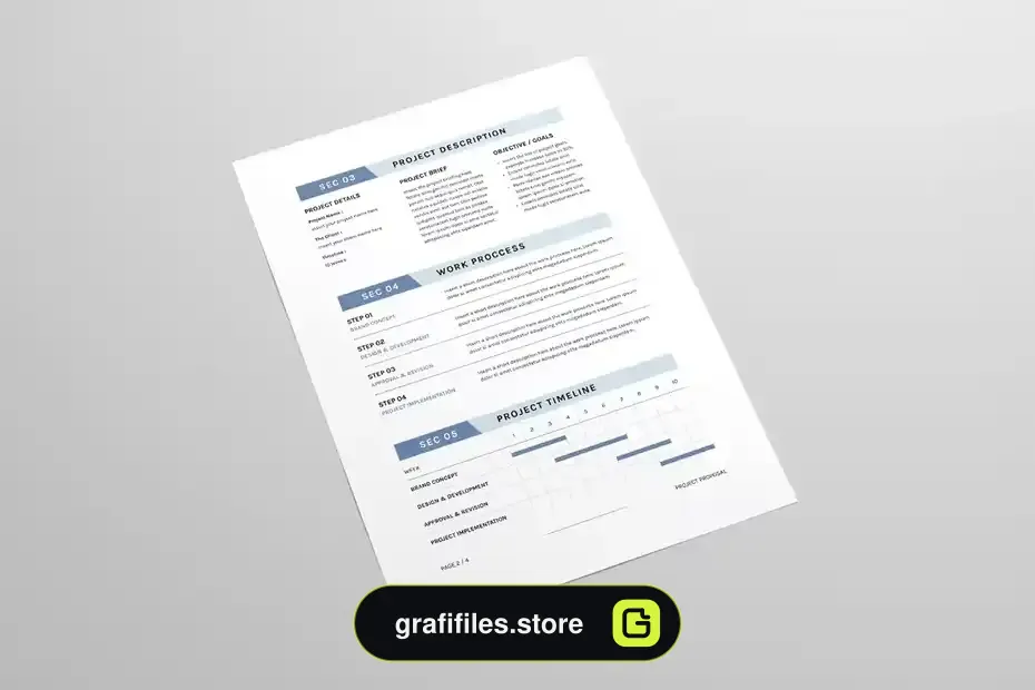 قالب ایندیزاین پروپوزال Proposal | MS Word & Indesign 6 - 9