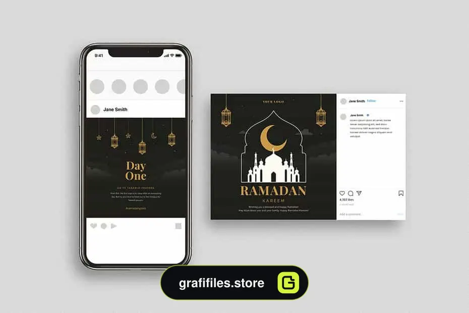 طرح لایه باز اینستاگرام رمضان