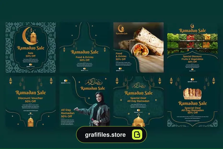 طرح لایه باز پست اینستاگرام فروش رمضان
