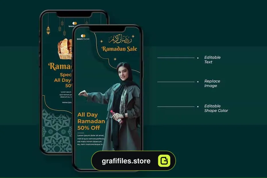 طرح لایه باز پست اینستاگرام فروش رمضان