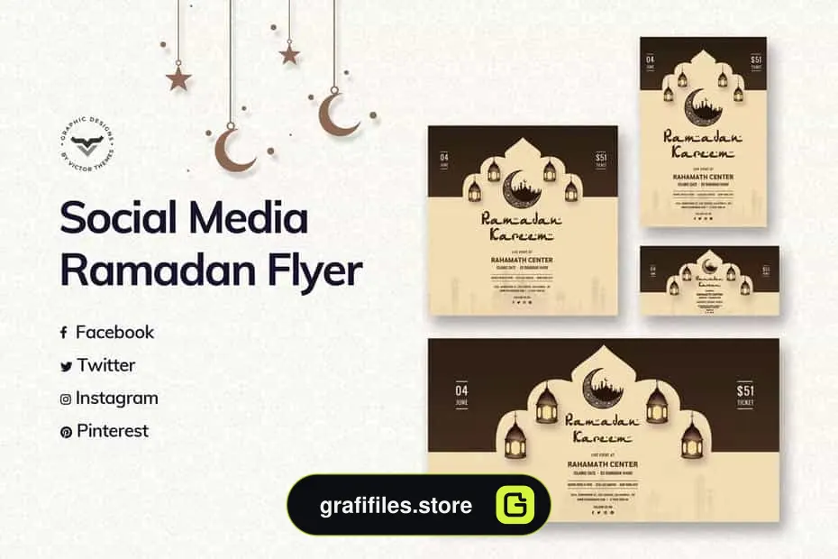طرح لایه باز پست ماه رمضان شبکه اجتماعی - 1