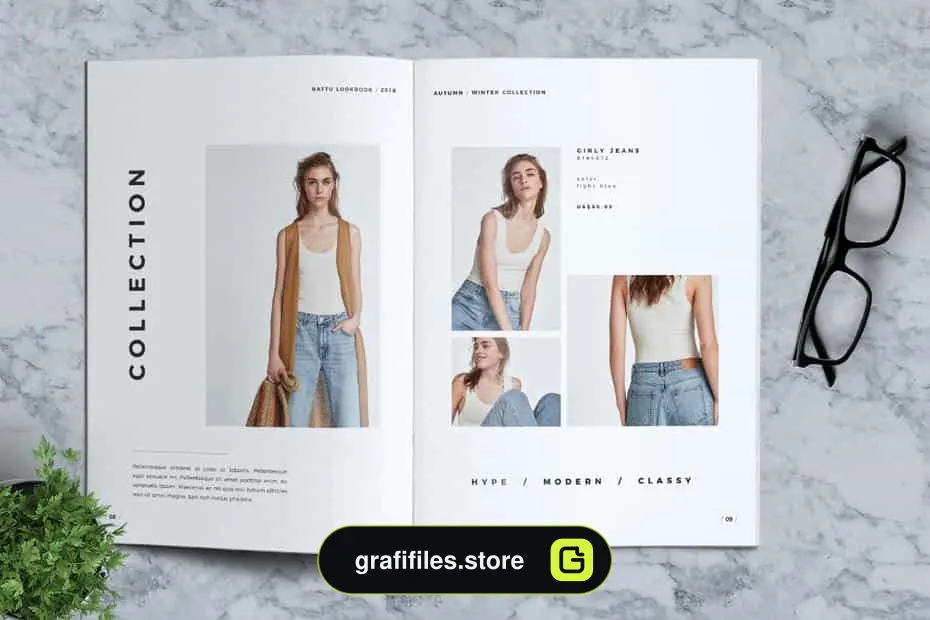 قالب ایندیزاین کاتالوگ RATTU - Lookbook Brochure Catalogue