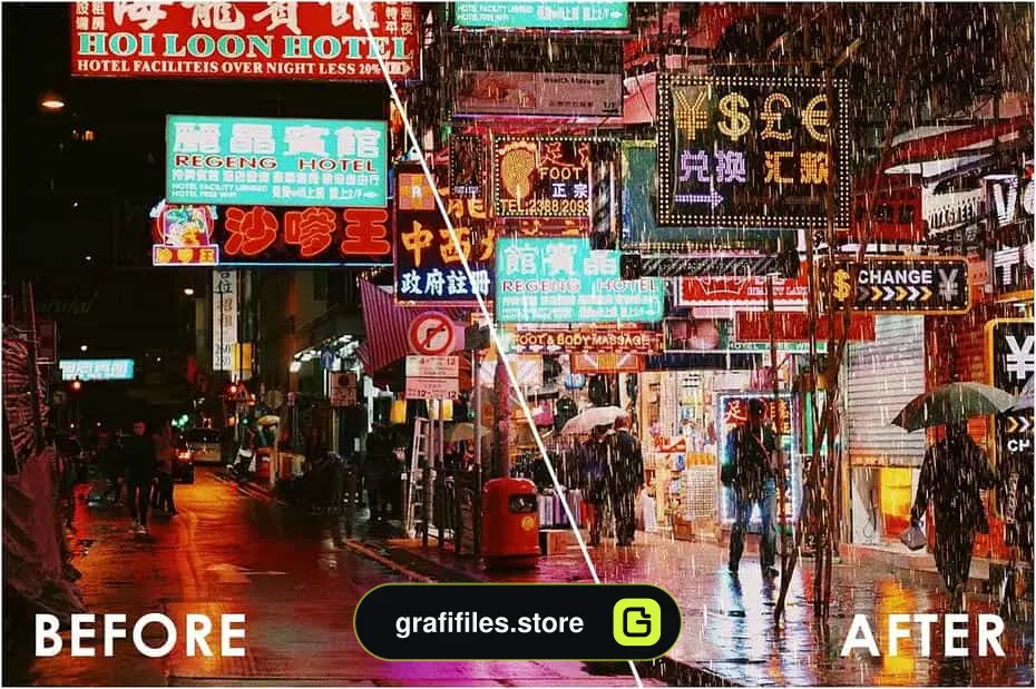 دانلود افکت باران روی عکس و تصاویر Realistic Rain Photo Overlays
