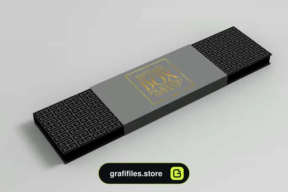 موکاپ جعبه تاشو مستطیل