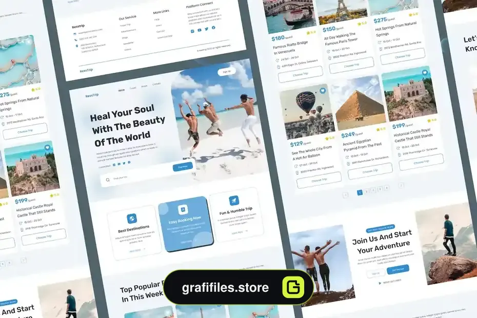 دانلود لندینگ پیج سفر Resstrip - Travel Landing Page - 6 لندینگ پیج سفر - 5