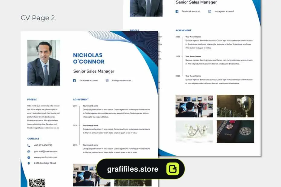 دانلود قالب آماده ورد رزومه تجاری Professional Business Clean Resume CV - 5 قالب آماده ورد رزومه تجاری Professional Business - 4