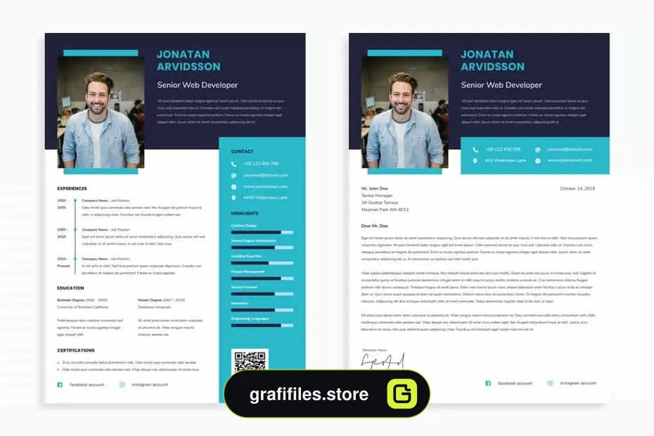 دانلود قالب آماده ورد رزومه Professional Business CV Resume - Rimble Developer - 3 قالب آماده ورد رزومه Professional Business CV Resume - 2