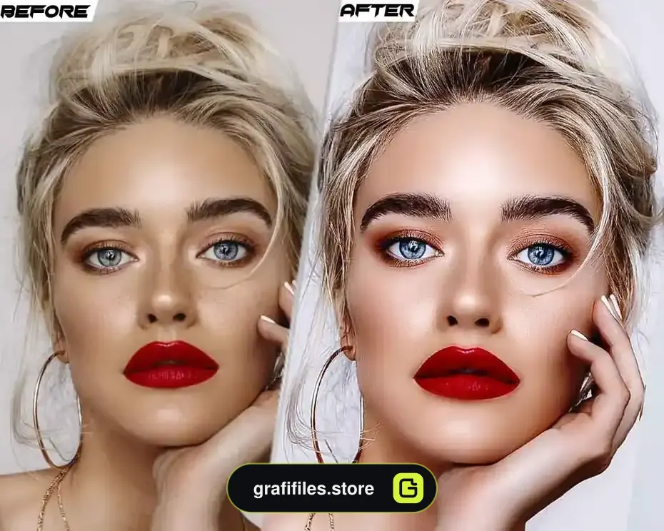 اکشن فتوشاپ رتوش عکس Retouching Photoshop Action - 1
