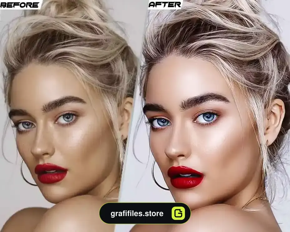 اکشن فتوشاپ رتوش عکس Retouching Photoshop Action - 3