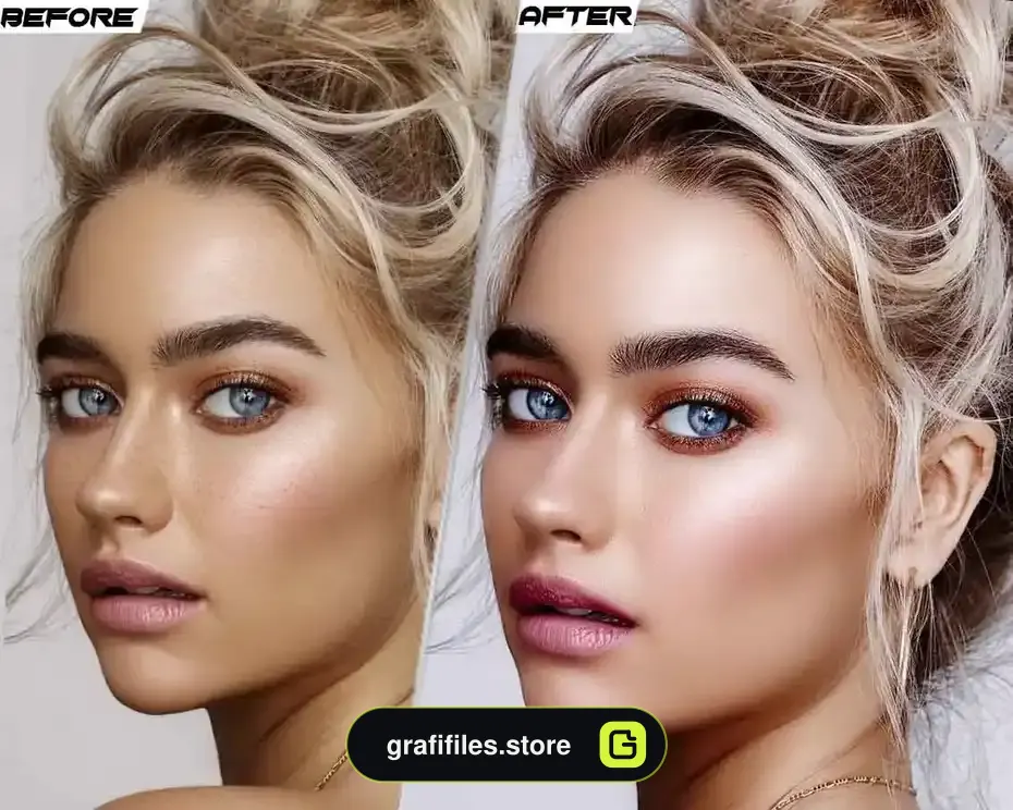 اکشن فتوشاپ رتوش عکس Retouching Photoshop Action - 7