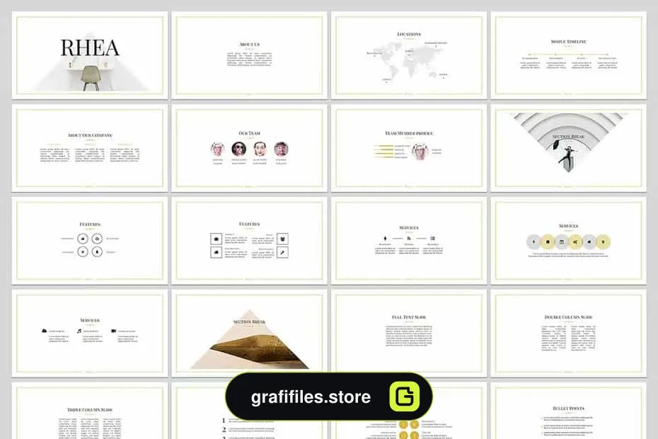 قالب پاورپوینت و کینوت Rhea Presentation Template - 4