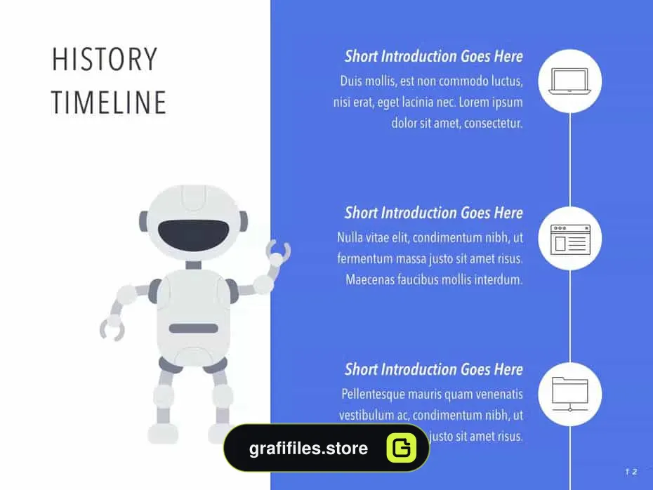 قالب پاورپوینت Robot Showcase PowerPoint Template