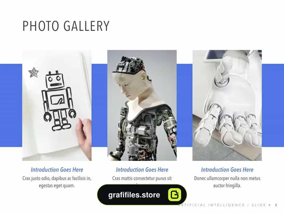 قالب پاورپوینت Robot Showcase PowerPoint Template