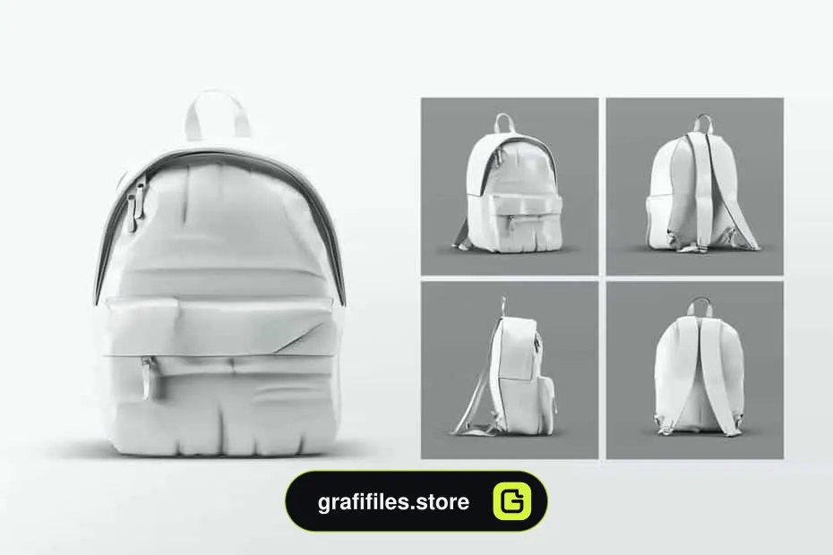موکاپ کوله پشتی مدرسه