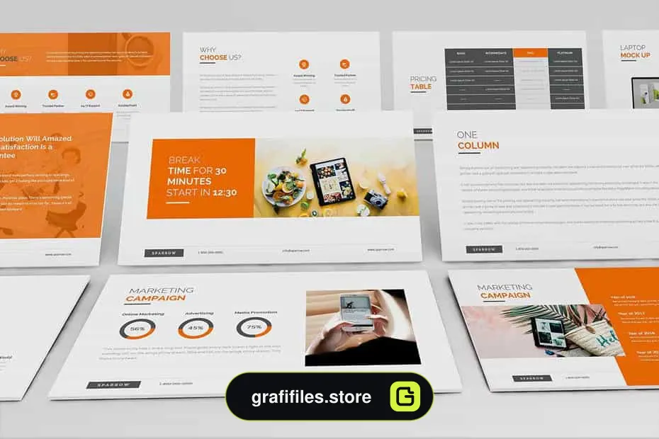 قالب پاورپوینت Sparrow - Creative Agency Powerpoint Presentation