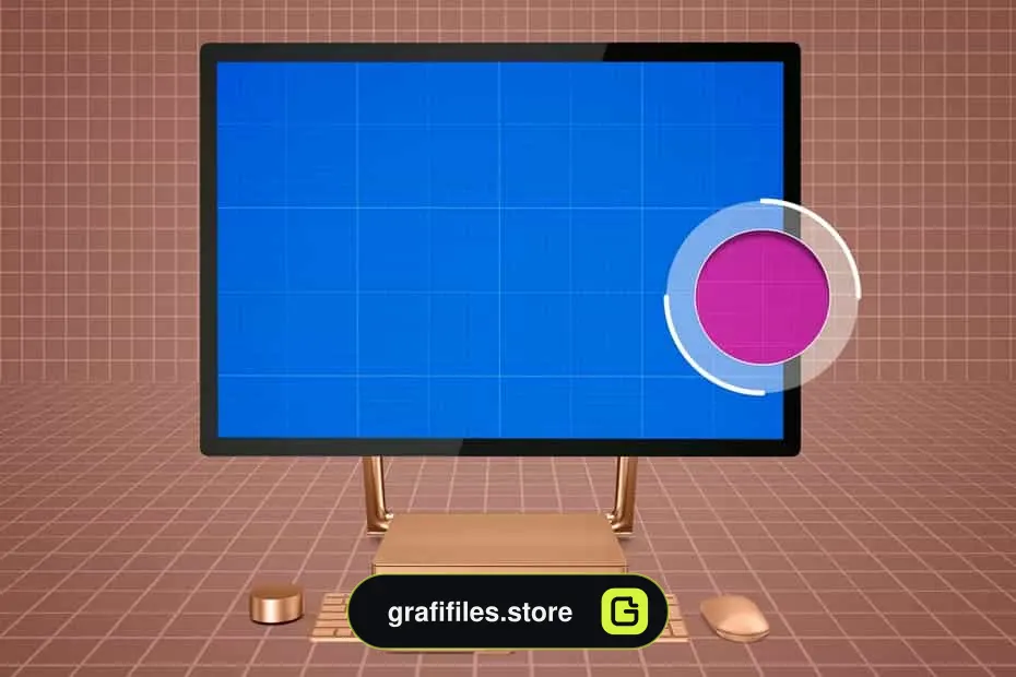 موکاپ مایکروسافت سرفیس Surface Studio Zoom In Mockup - 20
