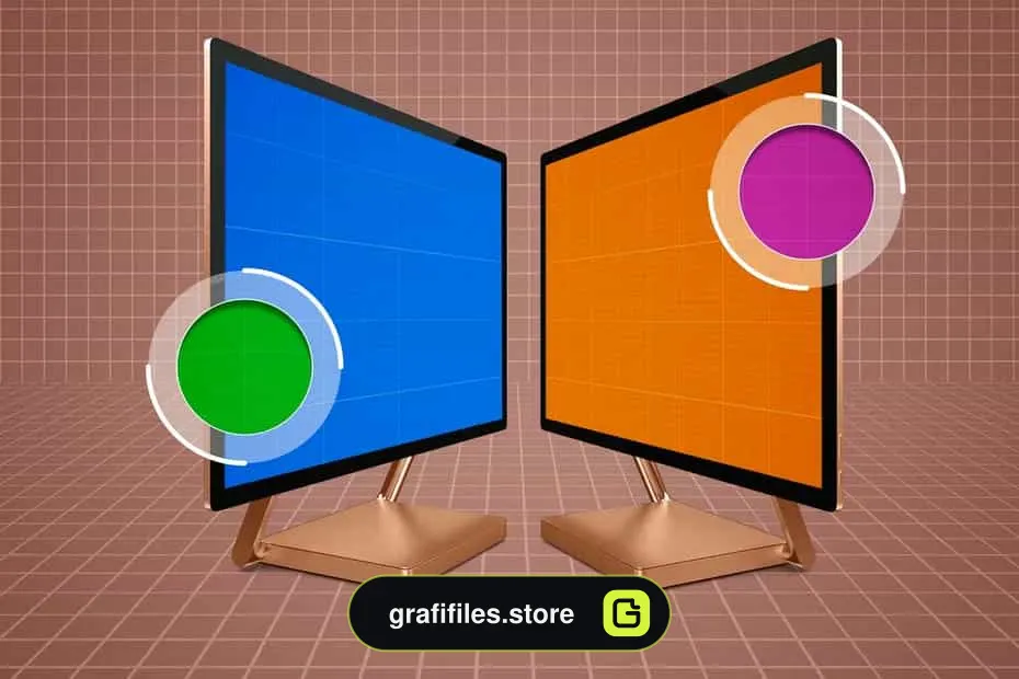 موکاپ مایکروسافت سرفیس Surface Studio Zoom In Mockup - 6