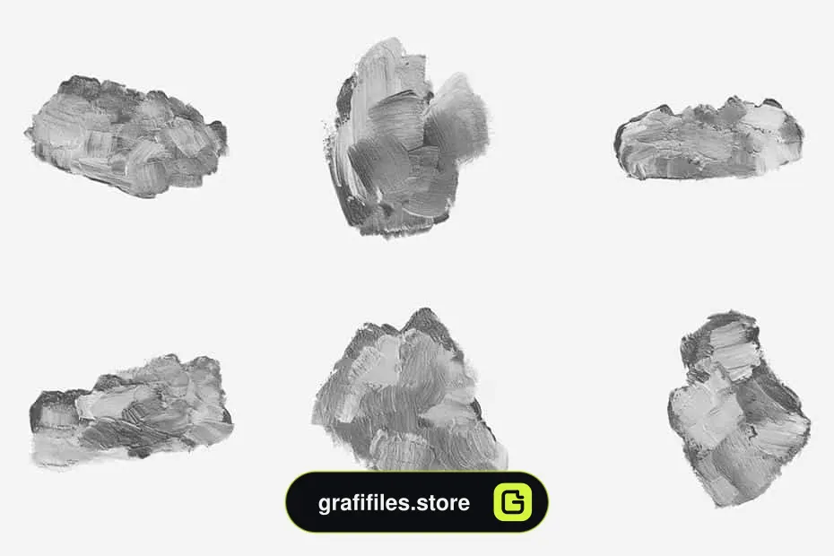 براش رنگ روغن فتوشاپ Textured Oil Paint Brushes - 1